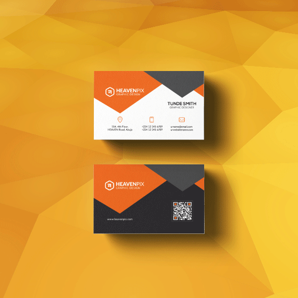 Heaven Pix Orange Business Card - Image 4