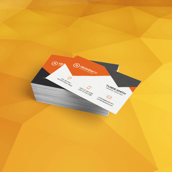 Heaven Pix Orange Business Card - Image 2