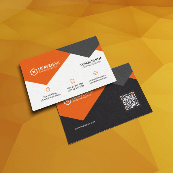 Heaven Pix Orange Business Card